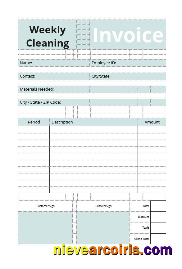 Commercial Cleaning Invoice